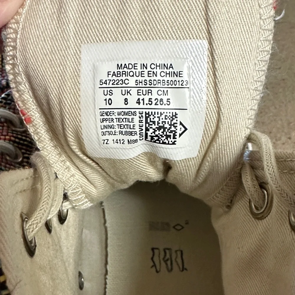 Rare Converse Chuck Taylor All Star Hi Multipanel W Size 10 Embroidered 🆕 - Picture 9 of 13